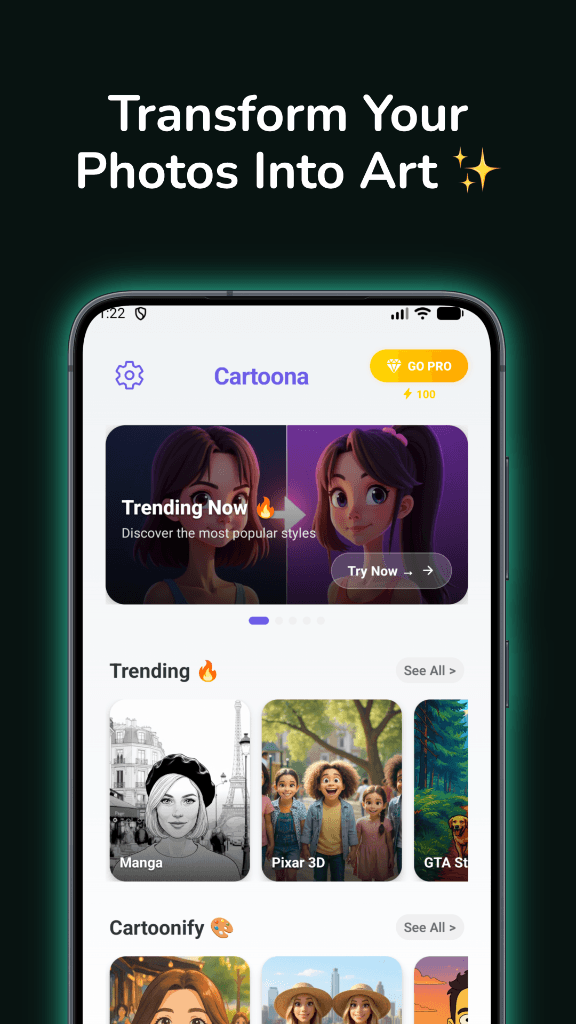 Cartoona App - Transform Your Photos Into Art